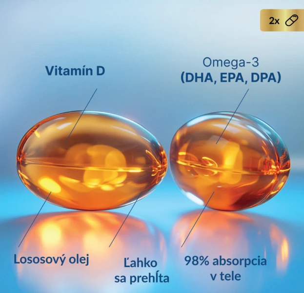 Kapsuly OmegaMarine PREMIUM – ilustrácia zloženia